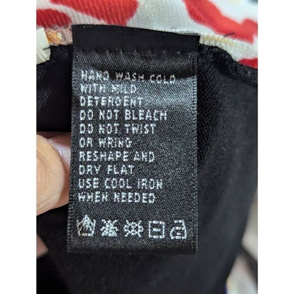 C'est City Women's Multi-Color Tie-Waist Black Knit Back Sleeveless Silk Top Siz - Picture 8 of 10